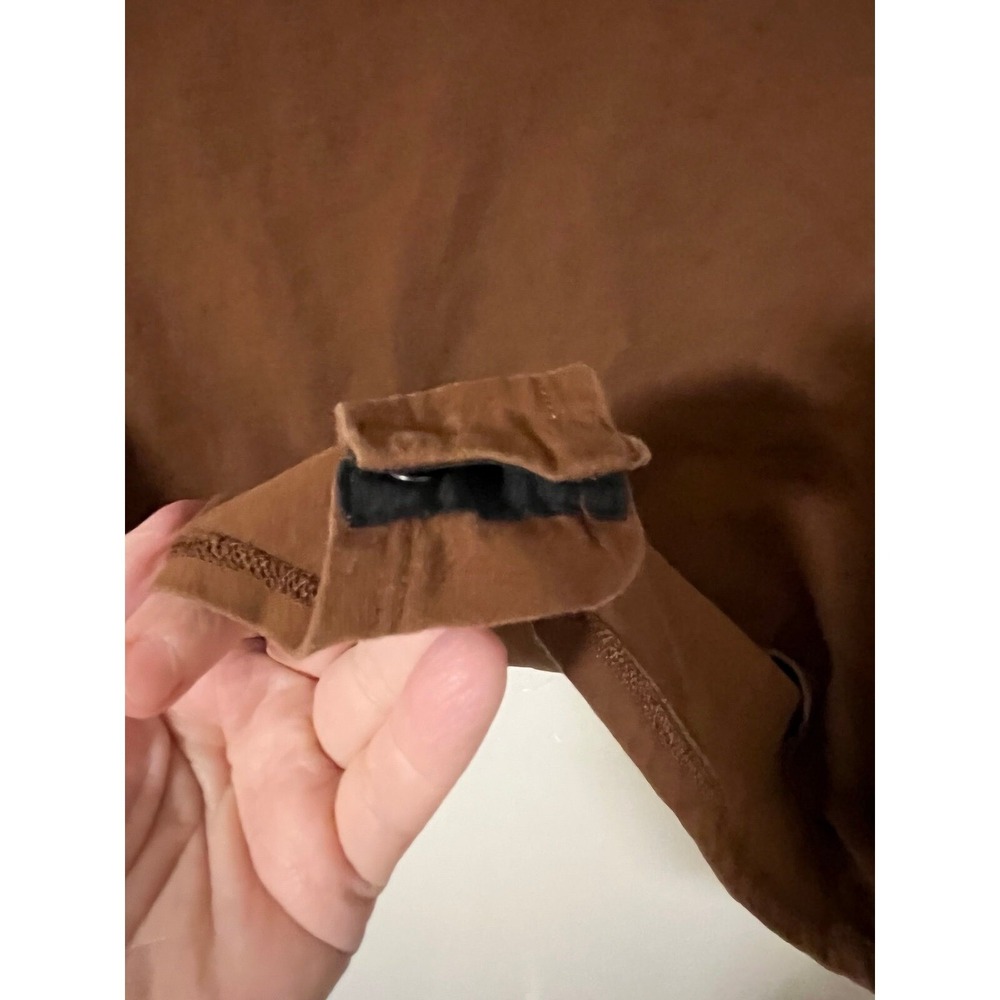 Women's snap crotch shirt size Large rust brown colored - Picture 2 of 4